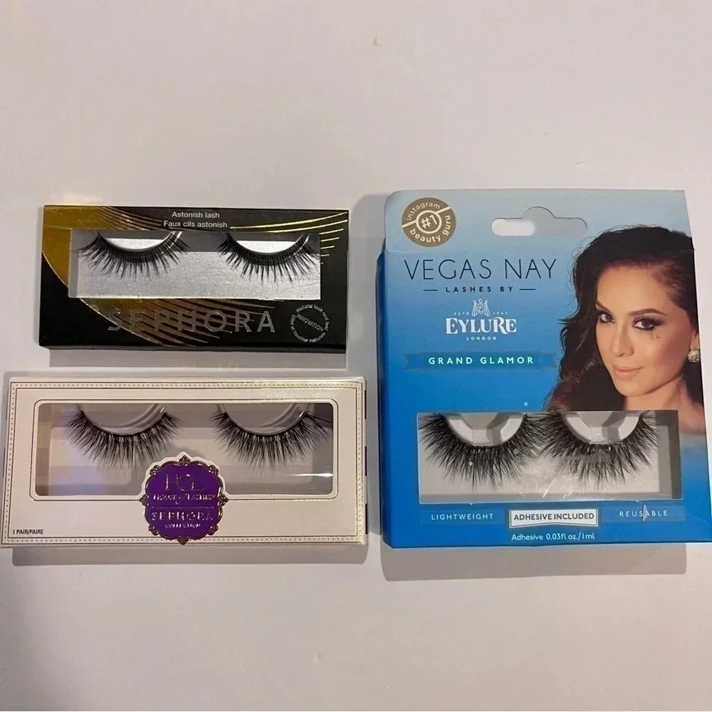 Bundle of false lashes. All new in box, never used or opened. Six pairs.